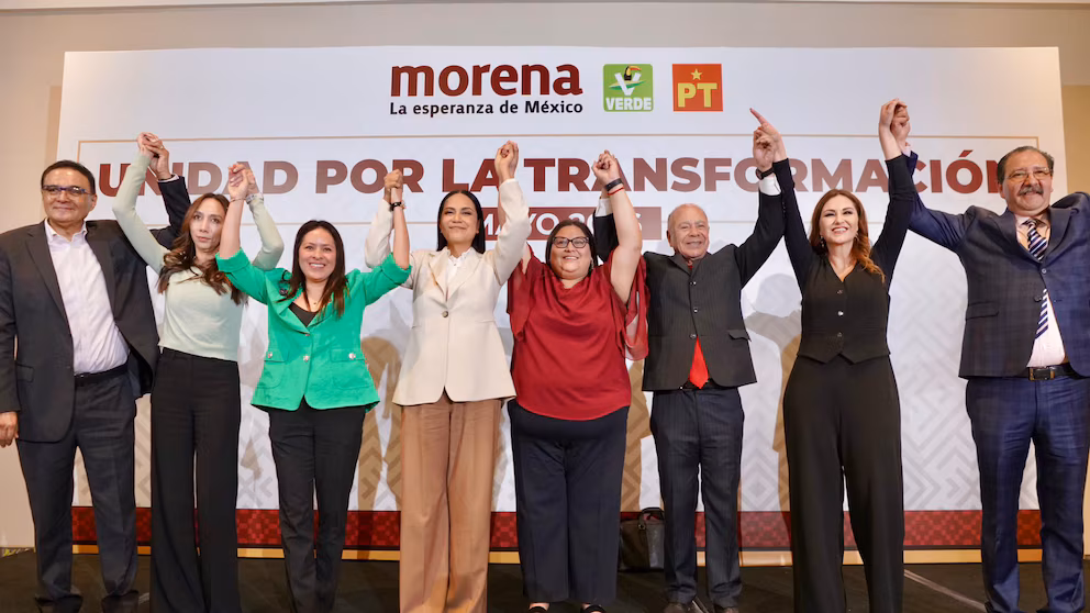 Van juntos el Verde, PT y Morena en alianza al 2027